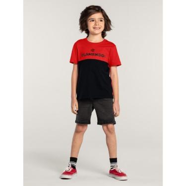 Imagem de Camiseta Unissex Flamengo em malha Infantil Brandili - 719030003-Unissex