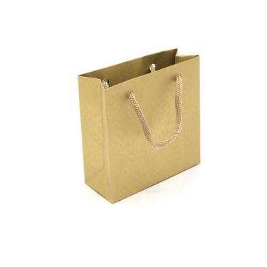 Imagem de 10 Sacolas De Papel para Presente 10x10x4cm Alça De Cordão - Kaiambá A