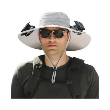 Imagem de Chapéu De Proteção Solar Masculino Com Aba Larga UPF50+ Ajustável Com 