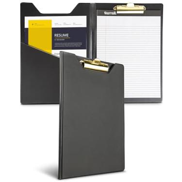 Imagem de Samsill Value Padfolio com prancheta e bloco de escrita tamanho carta, preto, 24 x 33 cm