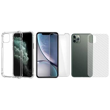 Imagem de Capinha Antichoque e Película Vidro Frente e Traseira Compatível com Iphone 11 Pro
