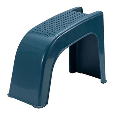 Imagem de Newmind Suporte de descanso para os pés de chuveiro, banquinho multifuncional de armazenamento para os pés para pedicure adolescentes - azul
