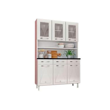 Imagem de Kit de Cozinha Telasul Star New Aço c/vidro Branco
