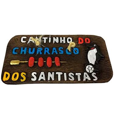 Imagem de Placa Decorativa de Time - Cantinho do Churrasco dos Santistas
