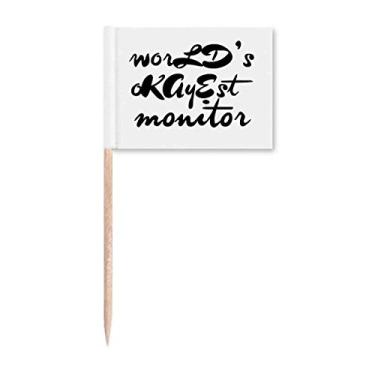 Imagem de World's Okayest Monitor de graduação para palito de dentes marcadores para decoração de festa