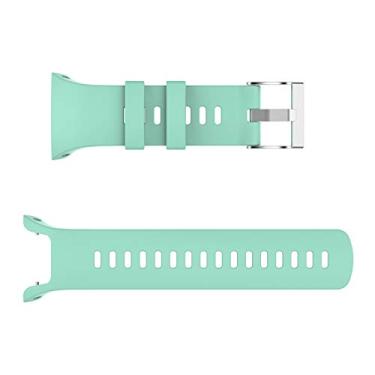 Imagem de Pulseira de silicone de 22 mm, acessórios de substituição para Suunto para pulso Spartan Trainer HR, Verde, Pulseira