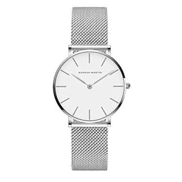 Imagem de Relógio Feminino Hannah Martin Pulseira Aço Inoxidável Cor Prata