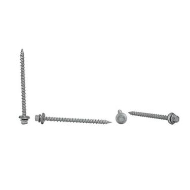 Imagem de #25,4 x 7,6 cm Parafuso sextavado para telhado de metal da cabeça da arruela *(vários tamanhos na listagem)*. Metal autopartido/auto-roscante para madeira, telhado de chapa metálica, parafusos de