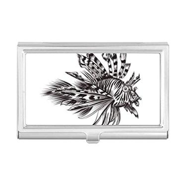 Imagem de Marine Life — Porta-cartão com ilustração de peixe preto