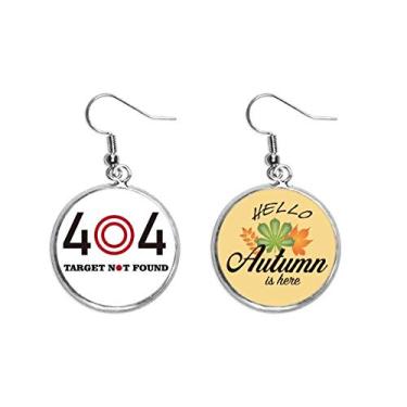 Imagem de Bull Eye Miss Target Aim Art Deco, presente moderno com orelhas pendentes de folhas de outono