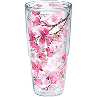 Imagem de Tervis Feito nos EUA com paredes duplas Sakura japonesa flor de cerejeira mantém as bebidas frias e quentes, 680 g, clássico - sem tampa