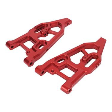 Imagem de Braço Oscilante Frontal Inferior RC, 2 Unidades de Peso Leve, Cor Vibrante, Braço Oscilante Frontal Inferior, Liga de Alumínio para Carro RC 1/8 (Vermelho)