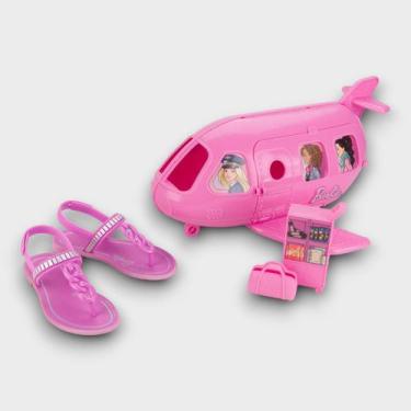 Imagem de Sandália Infantil Menina Barbie Flight + Avião Da Barbie