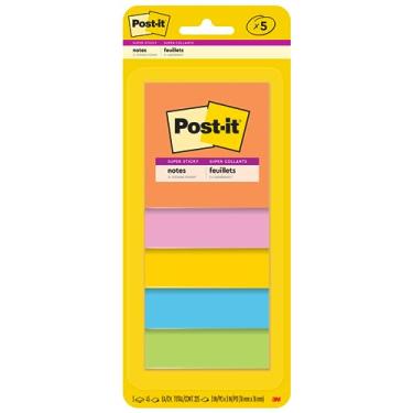 Imagem de Post-It Notas, superadesivas, 7,62 cm x 7,62 cm, 5ct - multicolorido