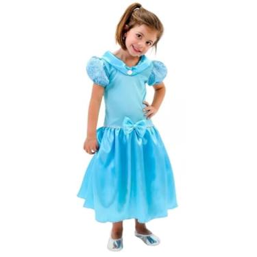 Imagem de Lindo Vestido Fantasia Infantil Cinderela Aniversário (8)