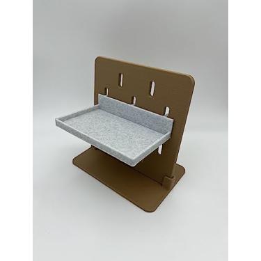 Imagem de Hautico 3 unidades de prateleiras de armazenamento, acessórios compatíveis com o sistema IKEA Skadis para livros, carteiras, moedas ou mini brinquedos, impressão 3D (mármore, 10 cm x 6 cm)