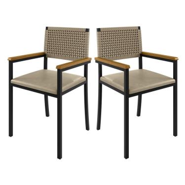 Imagem de Cadeiras para Área Gourmet com Braço - Madri - Paonanda Decor