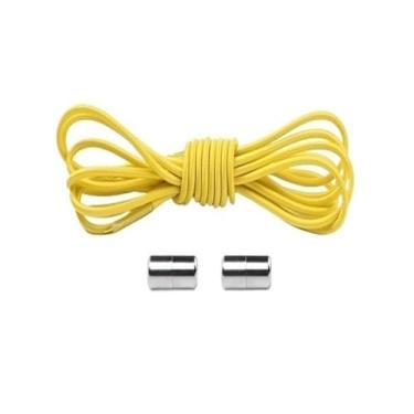 Imagem de No Tie Shoe Laces Shoes Round Shoelaces For Sneakers Rubber Elastic Laces Without Ties Kids Adult Shoe Lace Rubber Bands(Yellow)