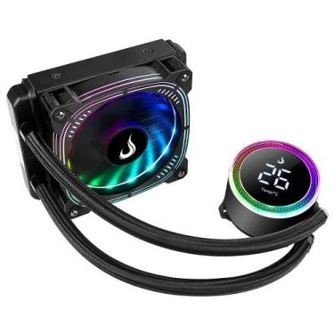 Imagem de Water Cooler Rise Mode Aura Ice Black, ARGB, 120mm, AMD/Intel, Preto -