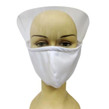 Imagem de Mascara Facial Face Shield Respingos Protetor Viseira Escudo Epi Ajust