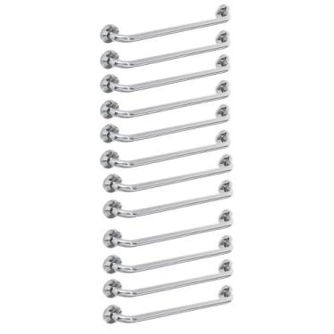 Imagem de Alça de Apoio Barra Inox 50cm Kit 12 Unidades Idoso Cadeirante Deficie
