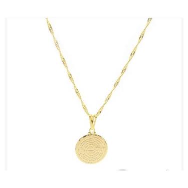 Imagem de Colares Colar Gargantilha Feminino/ Masculino Pingente Cruz Fé Vida Pé