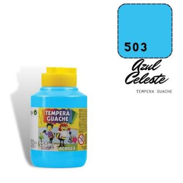 Imagem de Tempera Guache Acrilex 250ml Azul Celeste