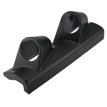 Imagem de X AUTOHAUX 52 mm 5.1 cm Dual Hole 2 Furos ABS Plástico Universal Console Painel Painel Pilar Medidor Dash Pod Car Meter Suporte Painel de Instrumento Shell Preto para Direção Esquerda