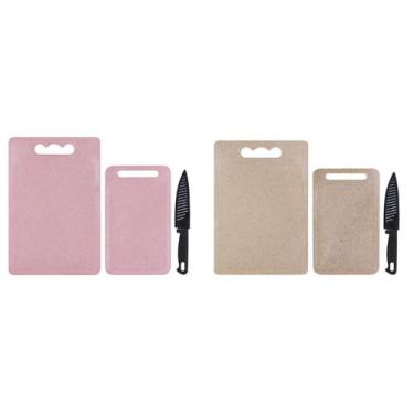 Imagem de Kit de Tábuas para corte com duas (2) Tabuas e uma (1) Faca - Zein, Ro