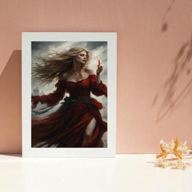 Imagem de Quadro Pombagira Maria Farrapo 24x18cm - com vidro - Quadros On-line, 