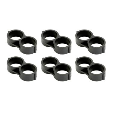 Imagem de OFXDD Acessórios de irrigação por gotejamento de 0,63 polegadas - Figura 8 fecho de extremidade de plástico para tubos de gotejamento e sistemas de irrigação - tampa de extremidade, preto, 6 peças