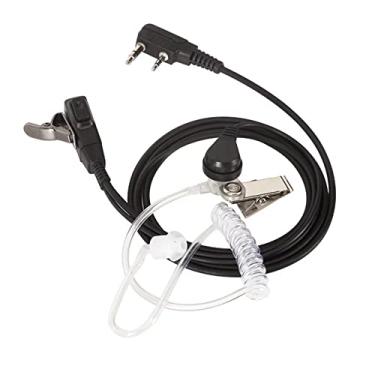 Imagem de Tulan Fone de ouvido Covert Acoustic Tube Walkie Talkie com microfone, compatível com Kenwood de 2 pinos para rádio bidirecional