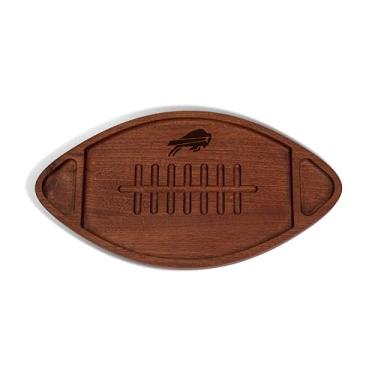 Imagem de The Memory Company | Licenciado NFL Acacia Team Football with Triangles Serving Board, Buffalo Bills