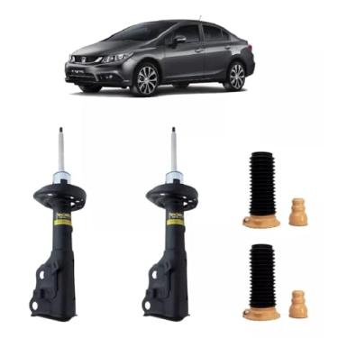 Imagem de PAR DE AMORTECEDOR DIANTEIRO + KITS DE BATENTE E COIFA CIVIC 2.0 2012 2013 2014 2015