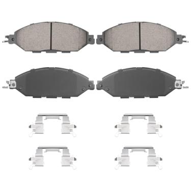 Imagem de Conjunto de pastilhas de freio dianteiras de cerâmica para Nissan Murano 2015-2023 3,5L, Pathfinder 2013-2020 3,5L, para INFINITI JX35 2013, QX60 2014-2020 3,5L e 2020 2,5L, 4 peças