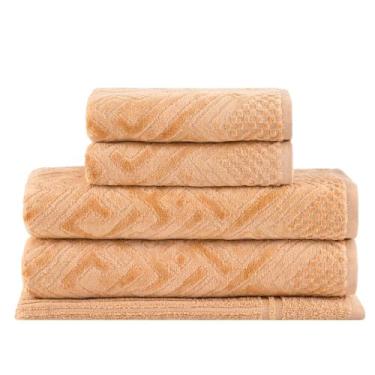 Imagem de Jogo de Toalhas Buddemeyer Geo Banho 5 peças Laranja