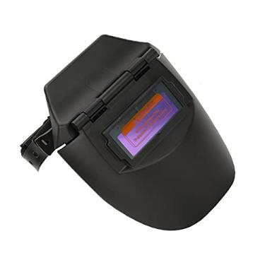 Imagem de Máscara de Soldagem Fotoelétrica de Escurecimento Automático Solar Máscara de Soldagem de Soldador Escudo de Face Meio Capacete para Construção de Soldagem de de de Gás (Preto)