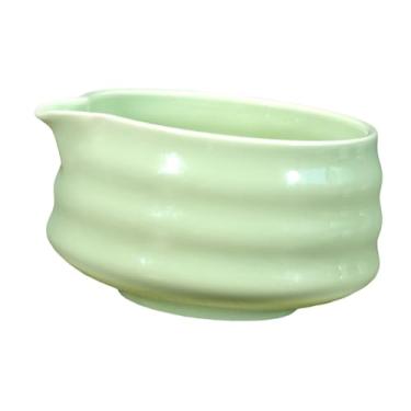 Imagem de Bothyi Ceramic Matcha Tea Bowl Matcha Mistura de porcelana versátil com utensílios de mesa de bico, Verde