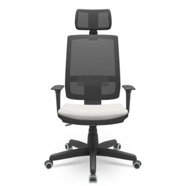 Imagem de Cadeira Brizza Presidente Tela Facto Dunas Branco