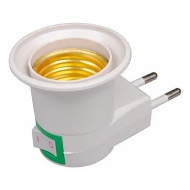 Imagem de Soquete Bocal E27 Adaptador Lâmpada Tomada Liga E Desliga