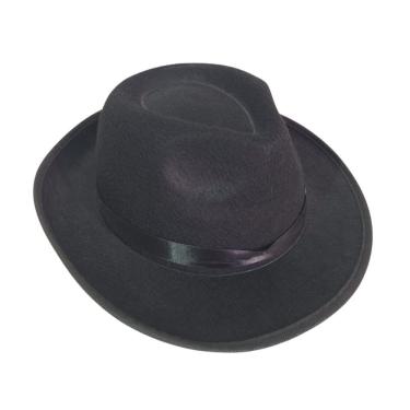 Imagem de Chapéu Mafioso Fedora Preto De Feltro