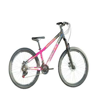 Imagem de Bicicleta Aro 26 Velooh Attack Freeride Rosa Com Preto 21v Aero Câmbios Importados