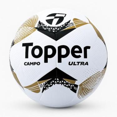 Imagem de Bola de Futebol de Campo Topper Ultra Dupla Colagem Oficial, Preto, Do