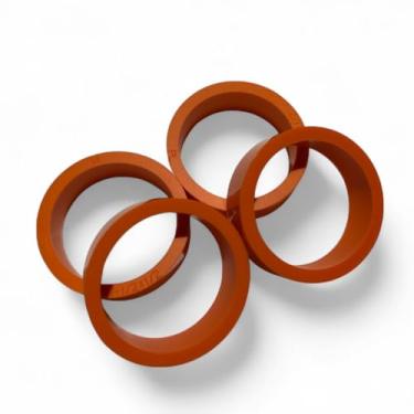Imagem de 4 Pack of 1-1/2" Standard Size PerfectPlay Silicone Orange Flipper Rings for Most Pinball Machines