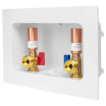 Imagem de EFIELD Caixa de saída de máquina de lavar premium com dreno central, 1/5.1 cm CPVC x 3/10.2 cm MHT (conexão CPVC de 1/5.1 cm com martelo de água de cobre, (WM021)