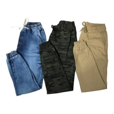 Imagem de Kit Com 3 Peças Calça Feminina Jeans Joguer Azul Preto - Apollogy, 36