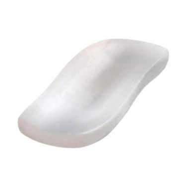 Imagem de Fenteer Prato de selenita em formato de folha, peça central de mesa, presente inovador, decoração calmante para casa, para homens e mulheres, bandeja de, 14cm