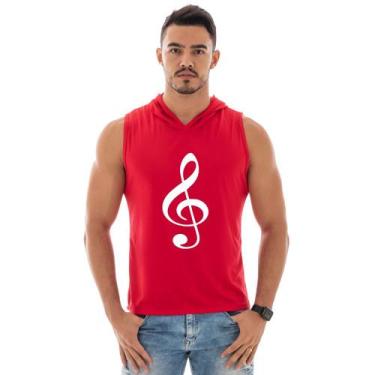 Imagem de Camiseta Regata Com Capuz Esportiva Treino Liso Estampa Personalizada 