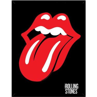 Imagem de Pintura decorativa Rolling Stones 30x40cm Moldura de madeira - Lightbe