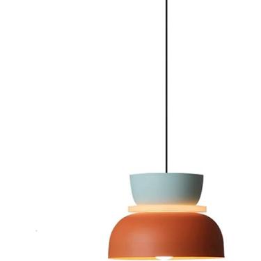 Imagem de KSSTEVNBD Luminária pendente moderna nórdica ilha de cozinha sobre pia luminária suspensa de meados do século 3 luzes de fazenda celeiro de teto lustre colorido para sala de jantar corredor/verde +